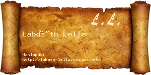 Labáth Lelle névjegykártya
